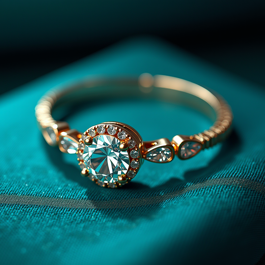 Jewellia - Gioielli di lusso che completano il tuo outfit, design elegante con accenti neon cyan e dettagli dorati, logo moderno e sofisticato