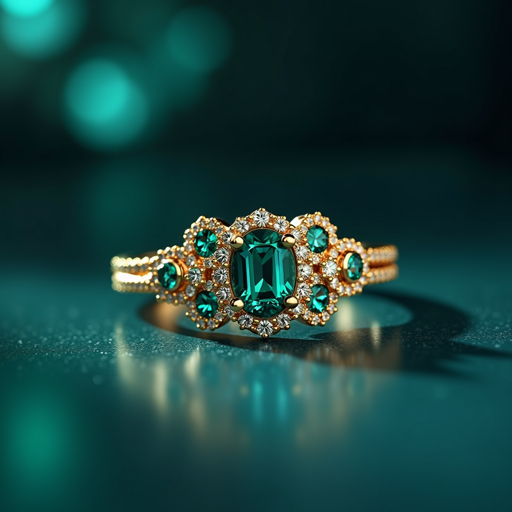 Jewellia - Gioielli di lusso che completano il tuo outfit, design elegante con accenti neon cyan e dettagli dorati, logo moderno e sofisticato