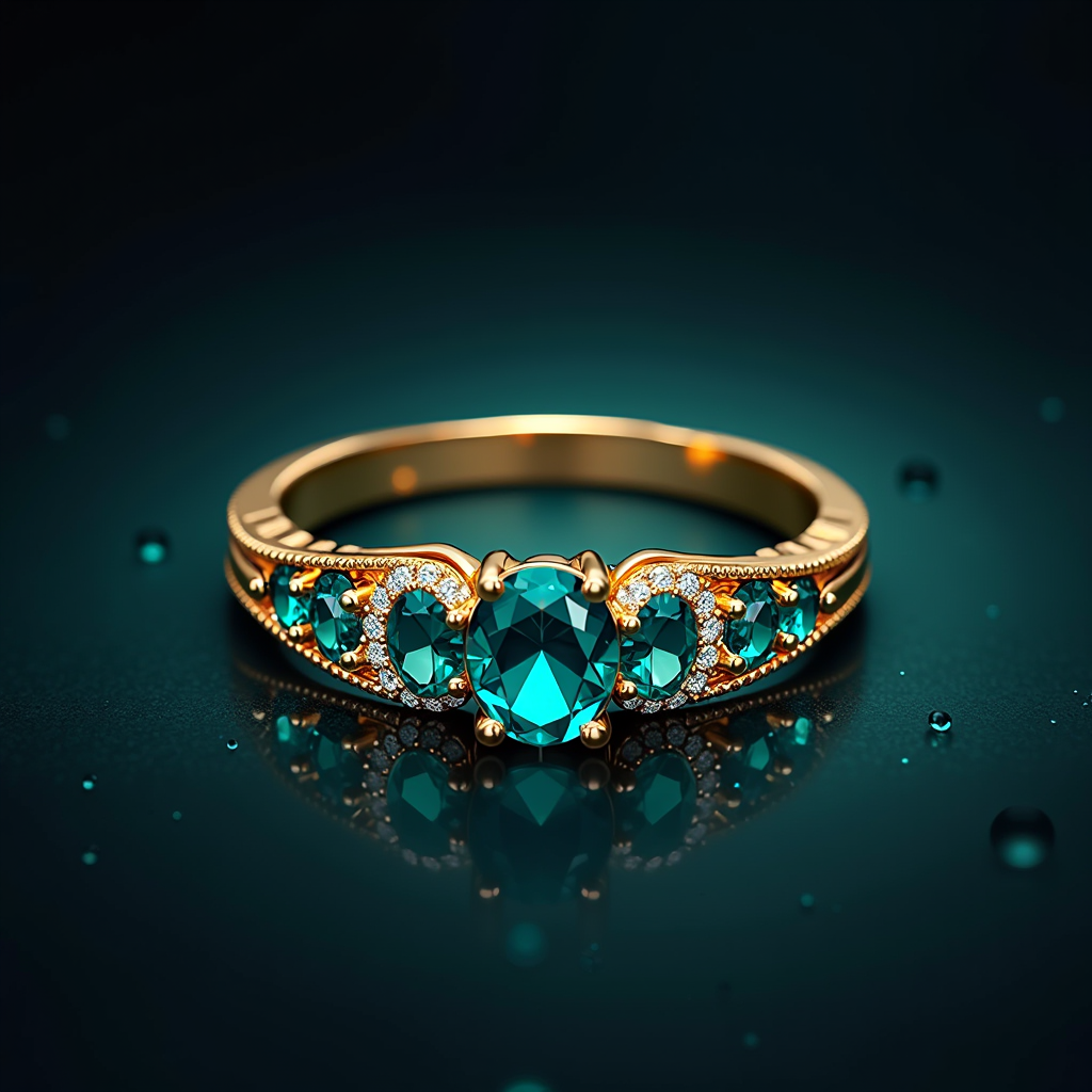 Jewellia - Gioielli di lusso che completano il tuo outfit, design elegante con accenti neon cyan e dettagli dorati, logo moderno e sofisticato